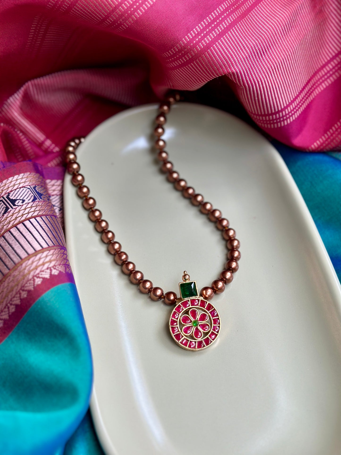 Pushpa - Silver Gold-plated Pendant