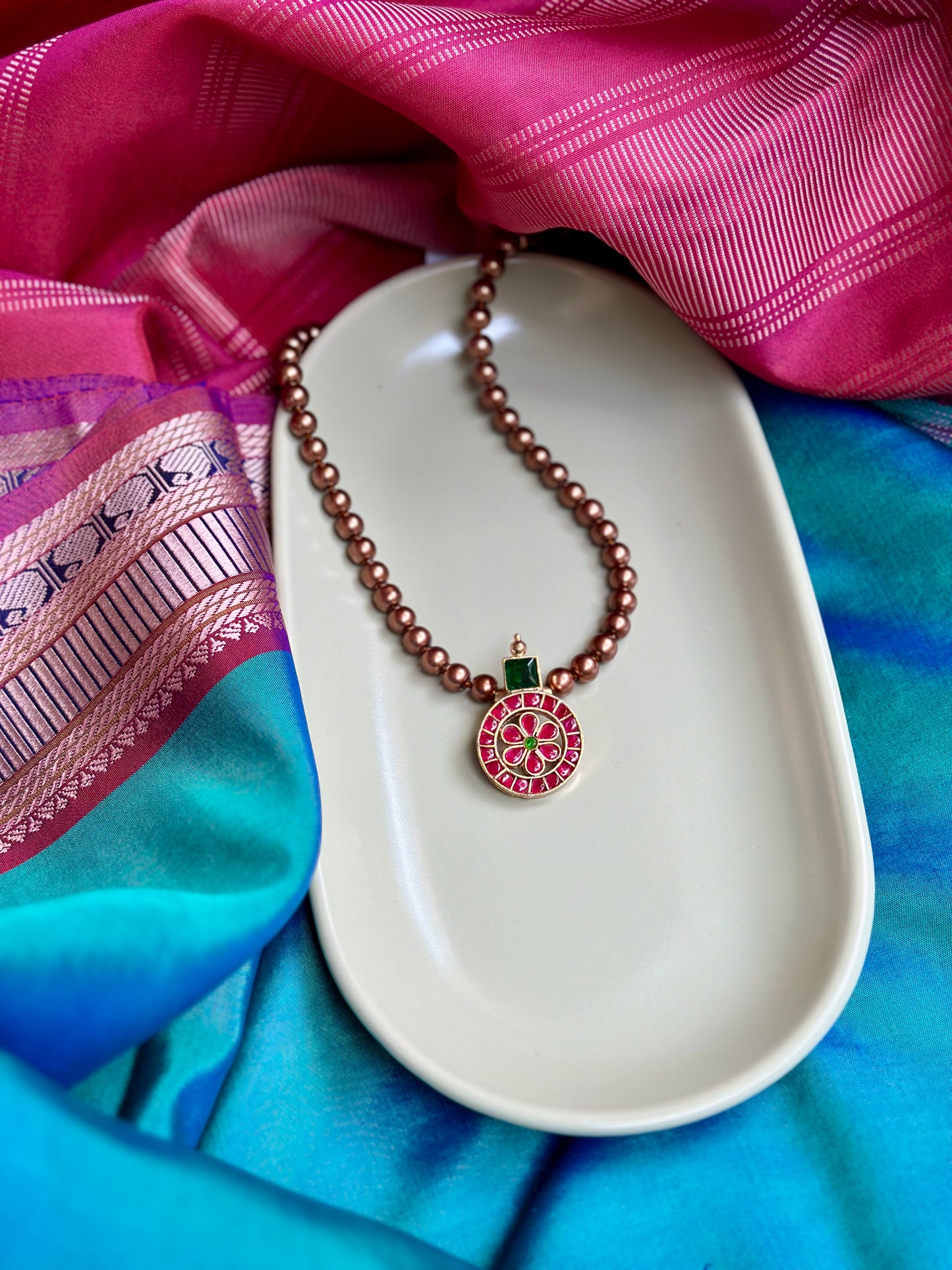 Pushpa - Silver Gold-plated Pendant