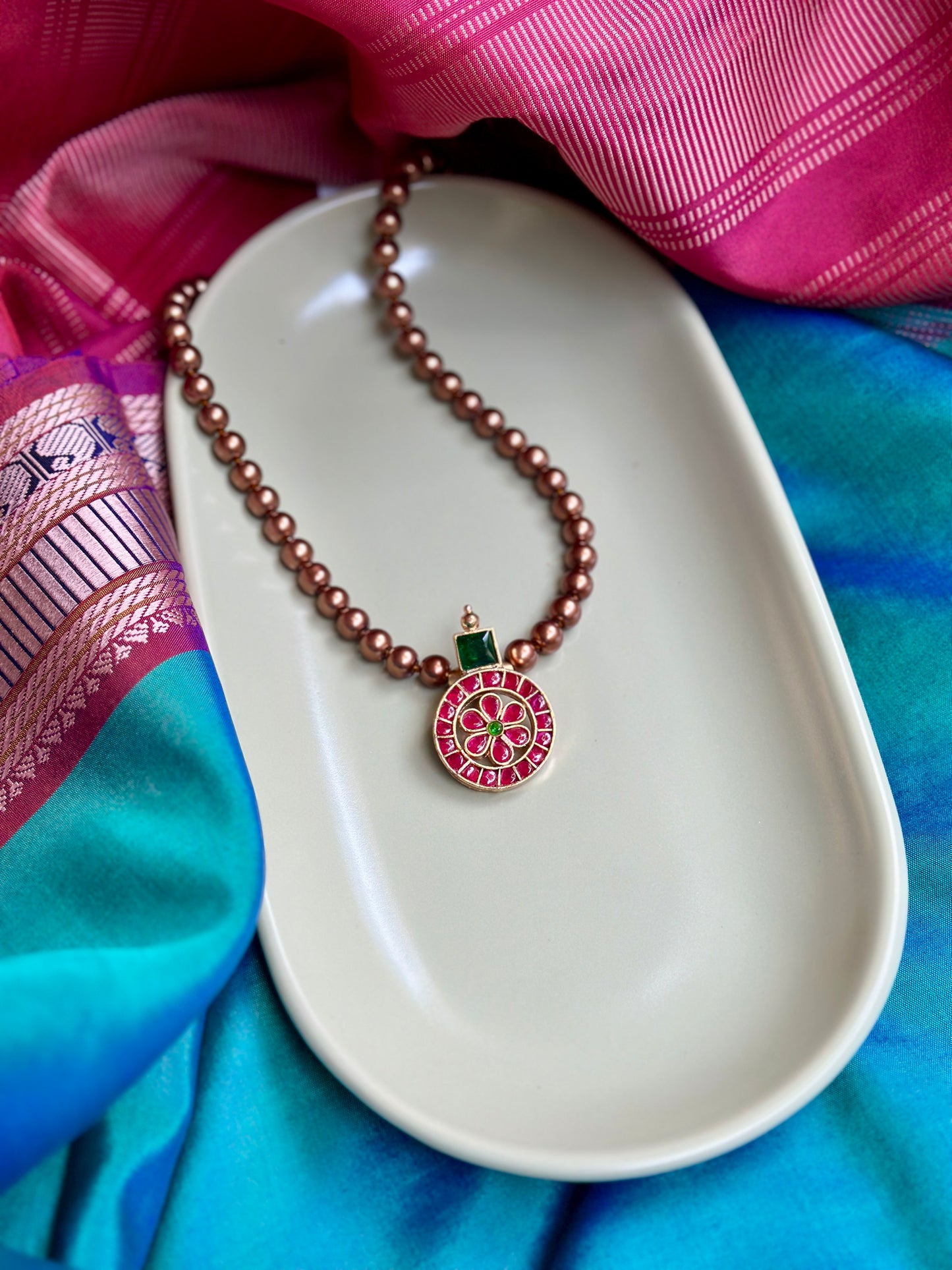 Pushpa - Silver Gold-plated Pendant