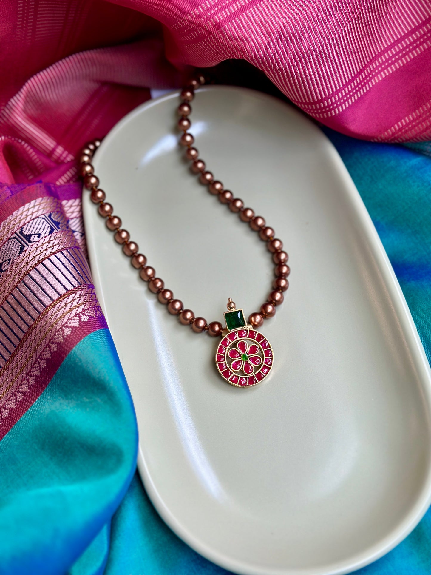 Pushpa - Silver Gold-plated Pendant