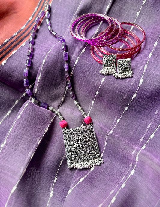Bagh Pendant Necklace - Orchid