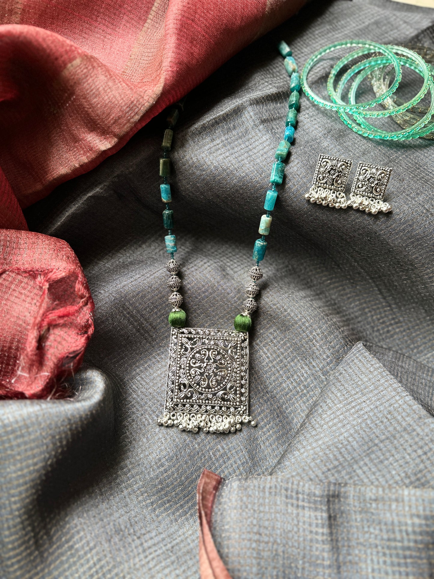 Bagh Pendant Necklace - Ocean