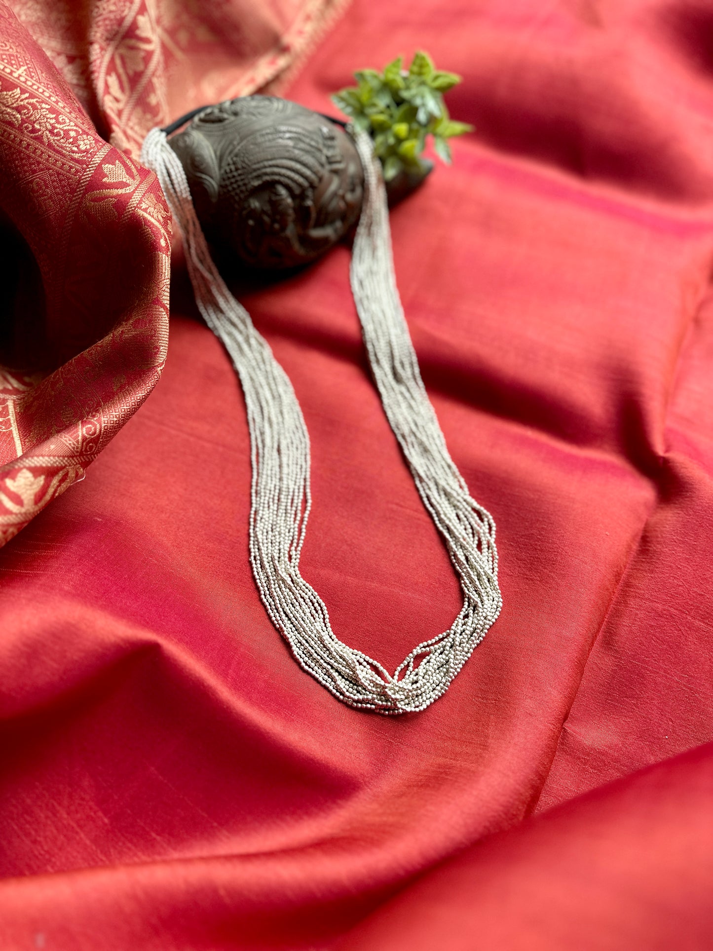 Mettalica Dhokra Silver - Long