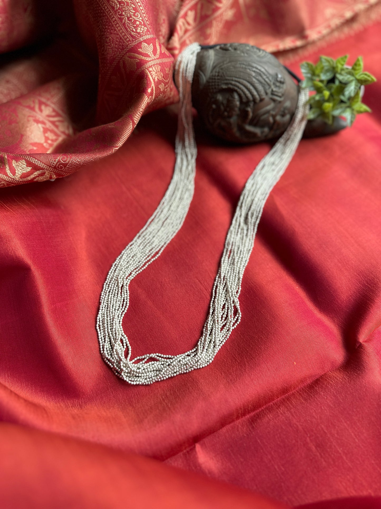 Mettalica Dhokra Silver - Long