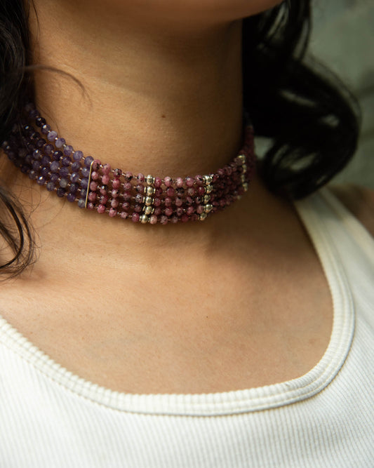 Agate Choker - Orchid