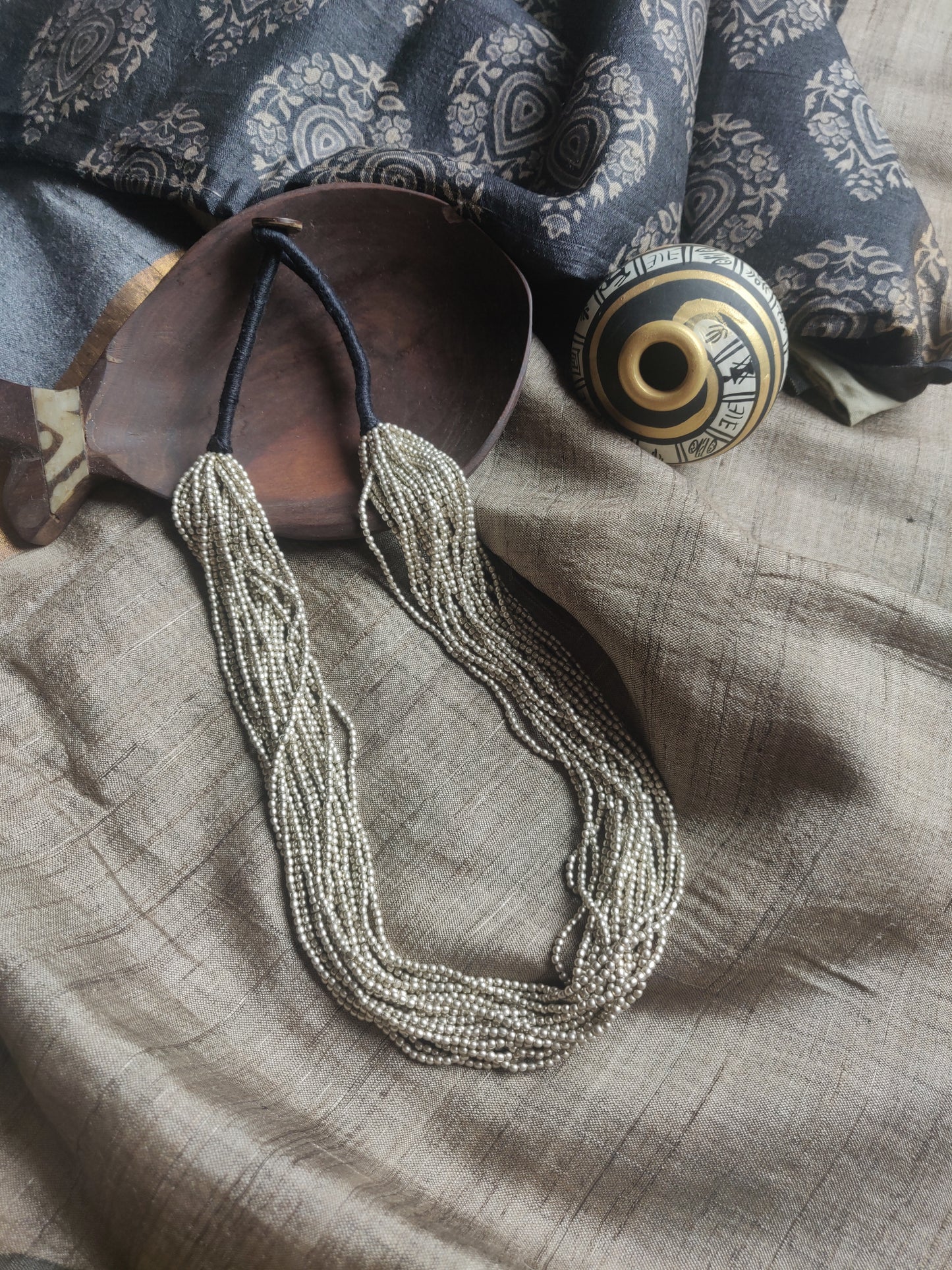 Mettalica Dhokra Silver - Thick