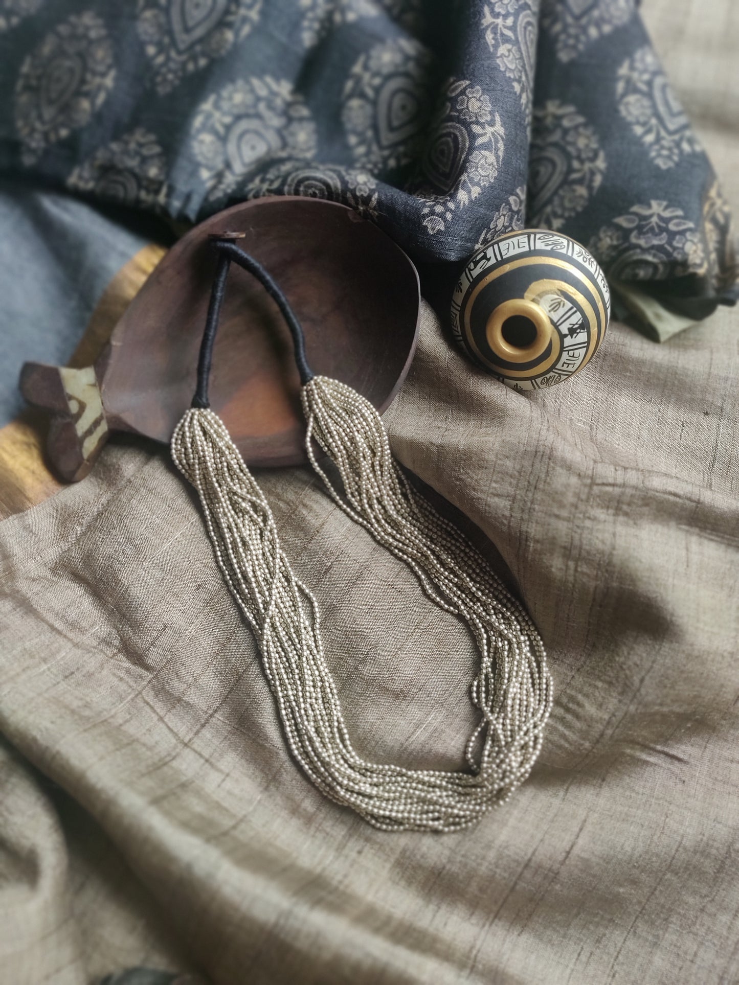 Mettalica Dhokra Silver - Thick