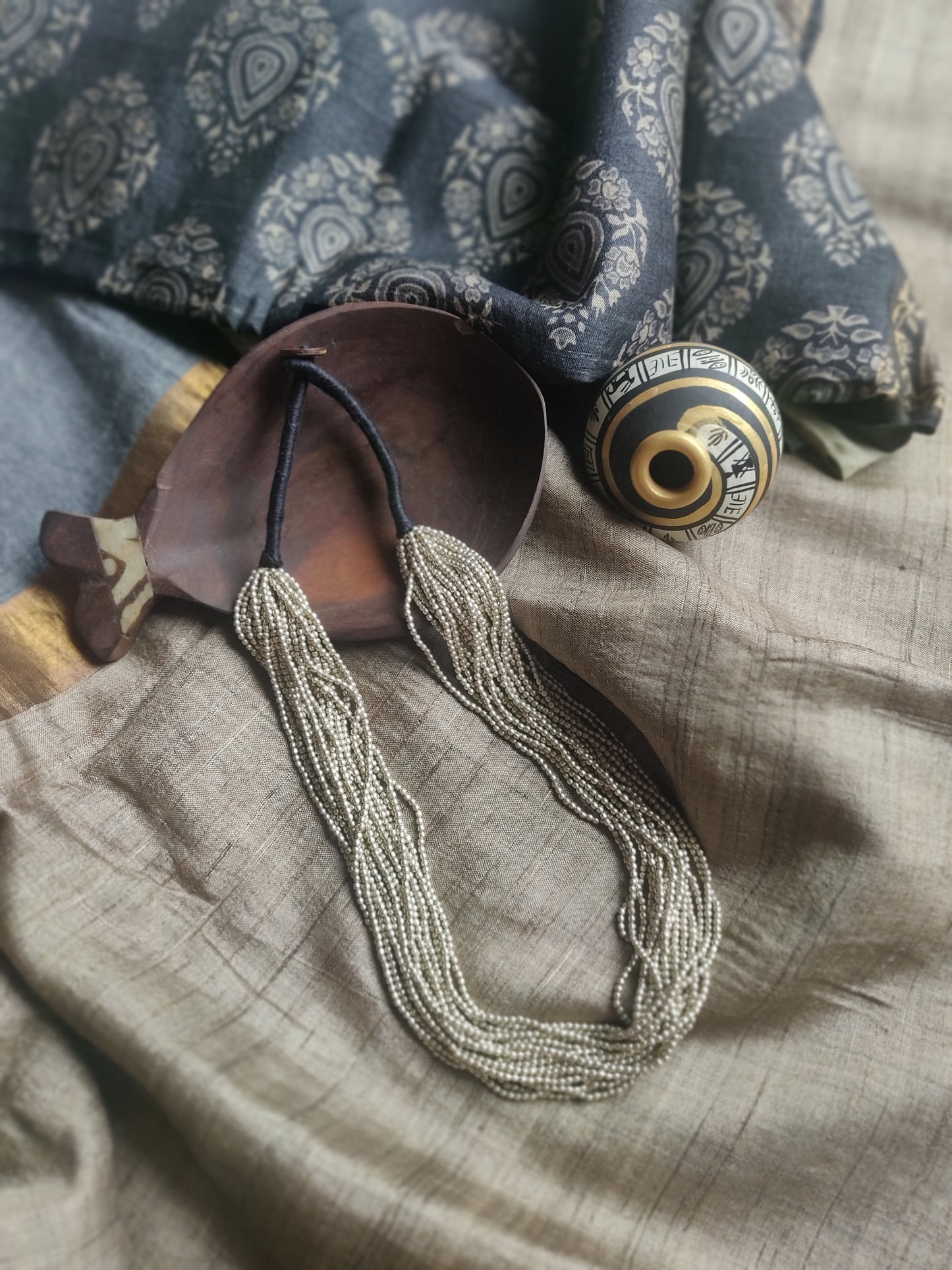 Mettalica Dhokra Silver - Thick